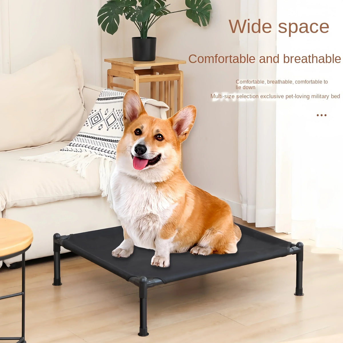 Lit Surélevé Pliable pour Chien et Chat