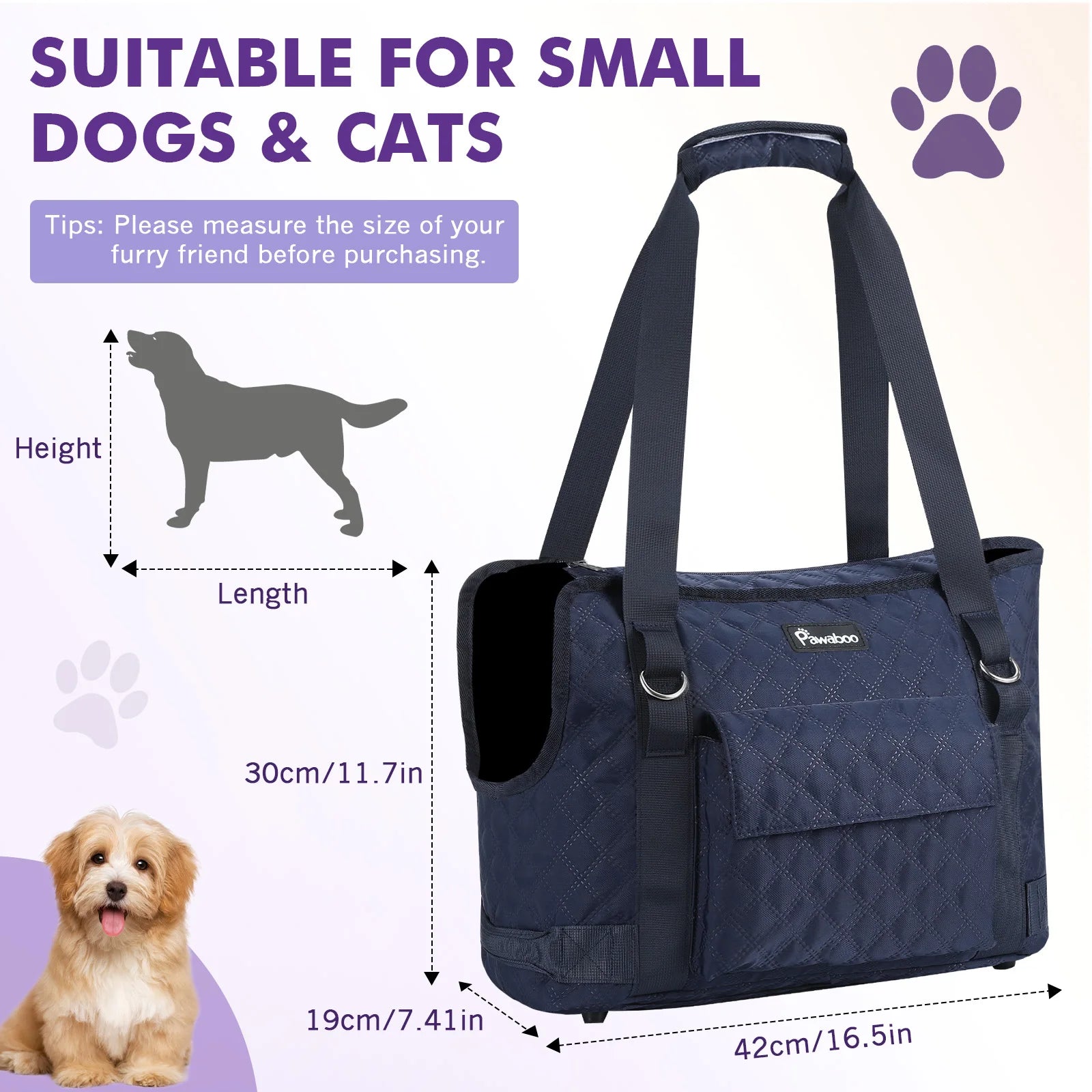 Sac Pochette de Transport Léger pour Petit Chien