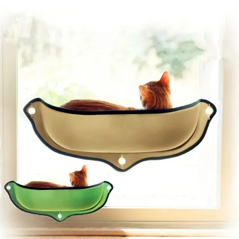 Perchoir Hamac de Fenêtre pour Chat - Ventouses Renforcées