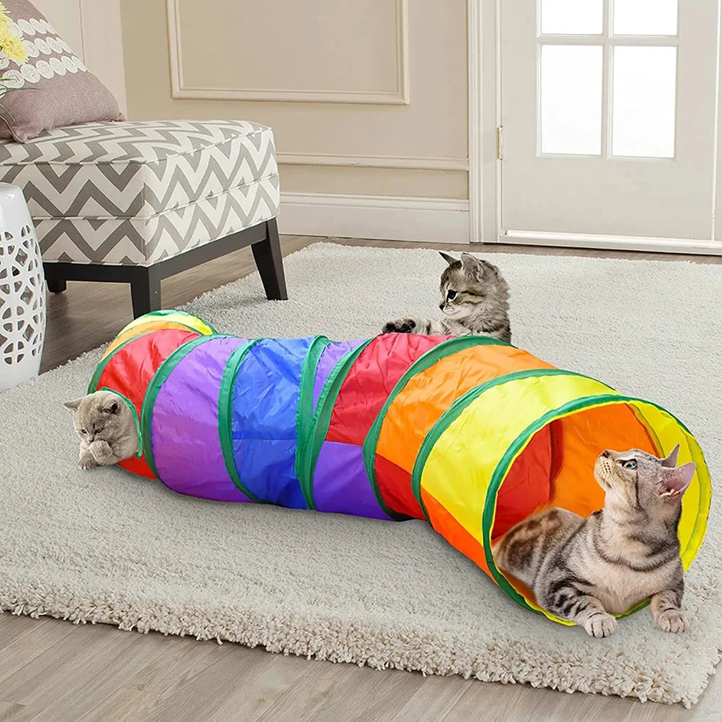 Tube Tunnel Pliable d'Entraînement pour Chat