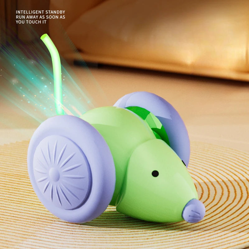 Souris Électrique Interactive pour Chat - Évitement d'Obstacles