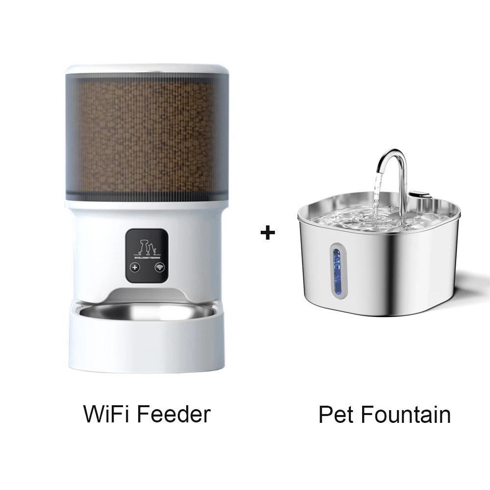 Distributeur Croquettes et Fontaine Connectés Chien Chat