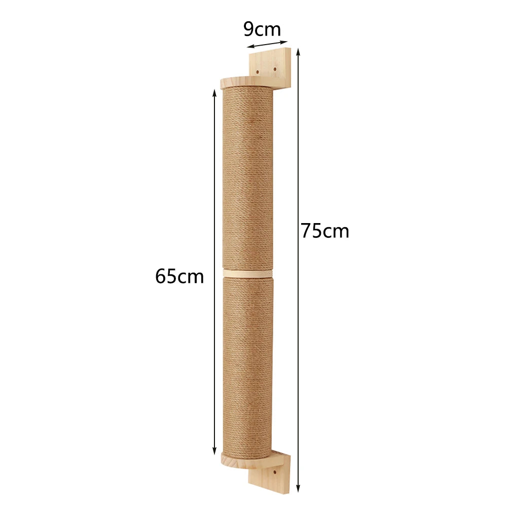 Griffoir Mural en Bois pour Chat - Arbre à Chat Multi-Fonctions