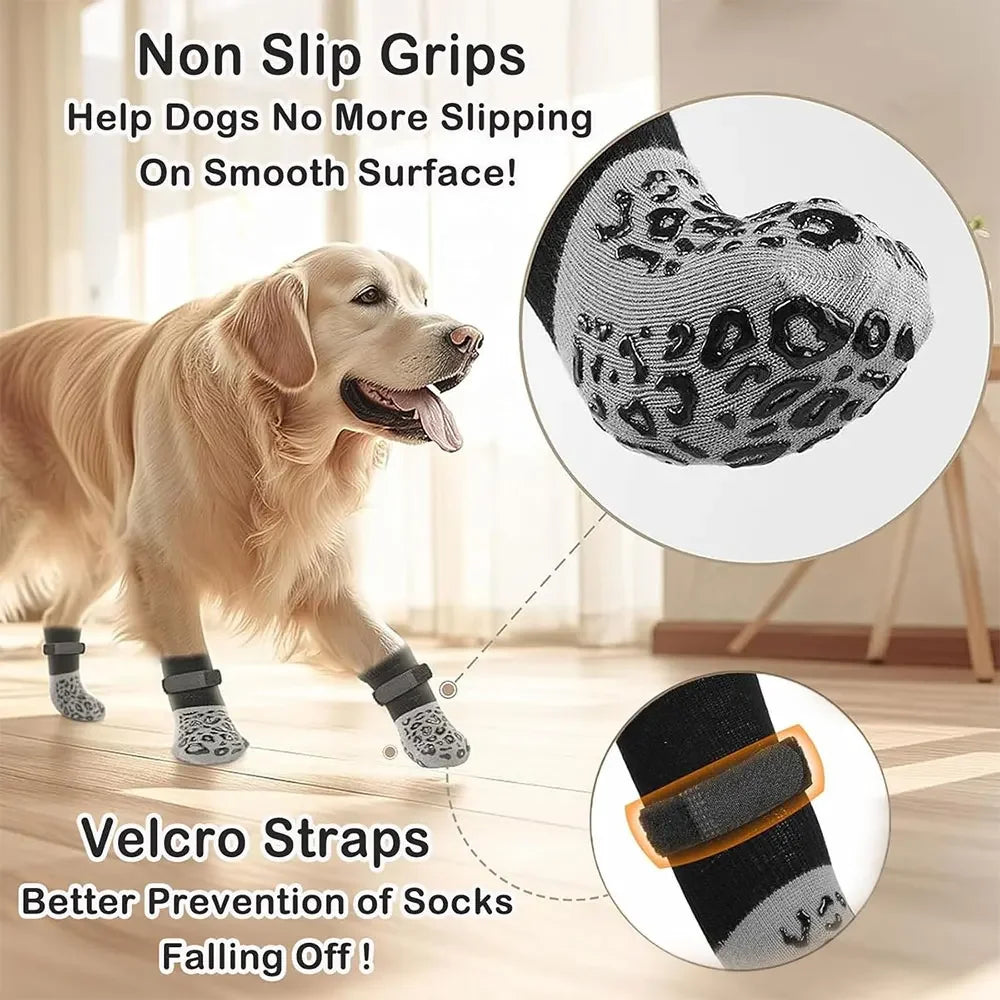Protège-Pattes Imperméables Anti-Dérapants pour Chien - Lot de 4