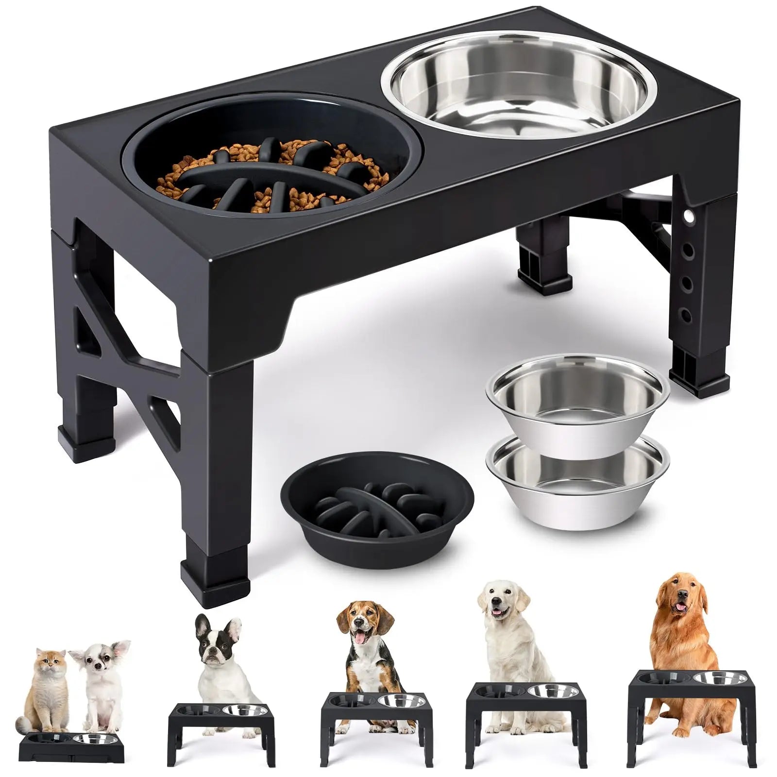 Gamelles Surélevées Ajustables pour Chien