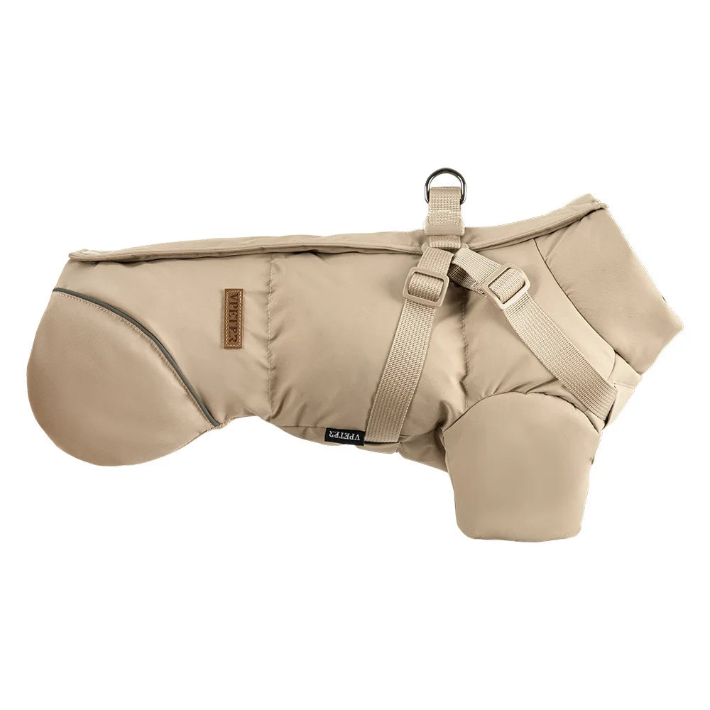 Manteau d'Hiver Chaud avec Harnais Intégré pour Chien