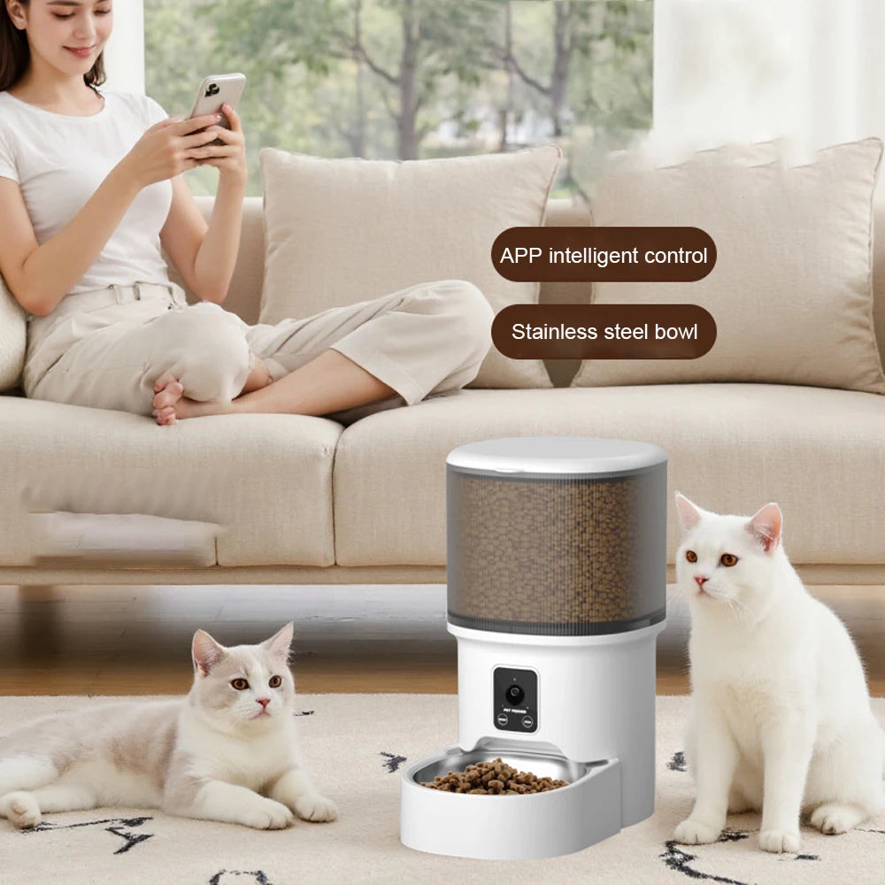 Distributeur Croquettes et Fontaine Connectés Chien Chat