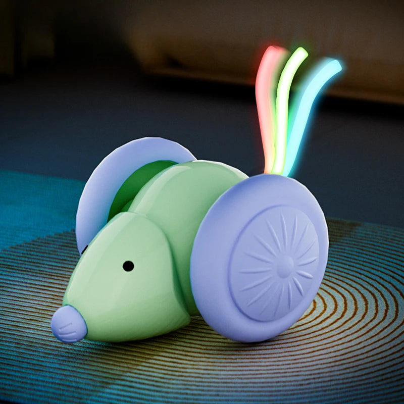 Souris Électrique Interactive pour Chat - Évitement d'Obstacles