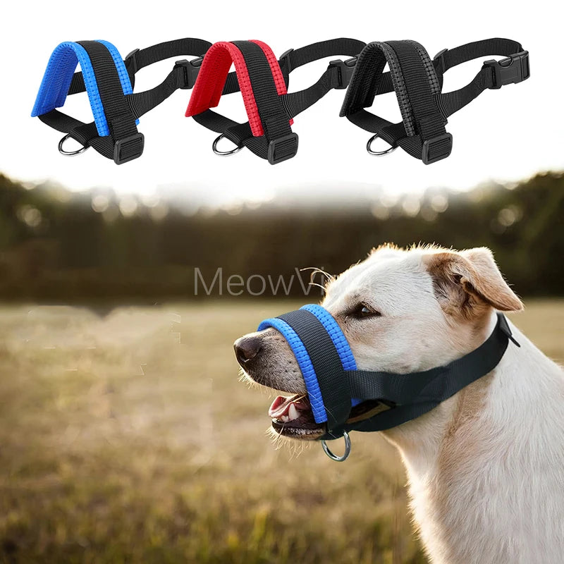 Muselière Ajustable Rembourrée pour Chien