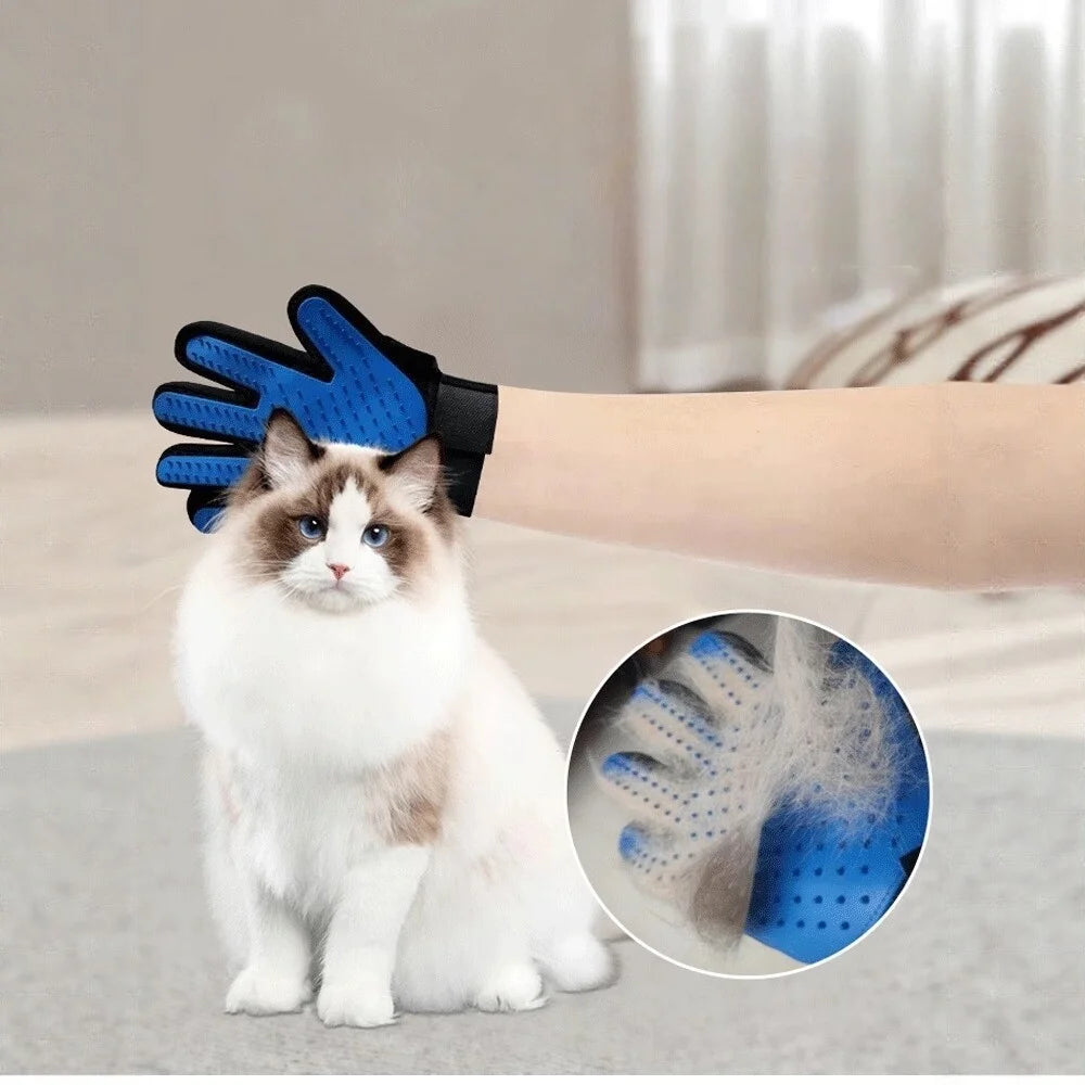 Gant de Toilettage pour Chat - Anti-Poils et Massant