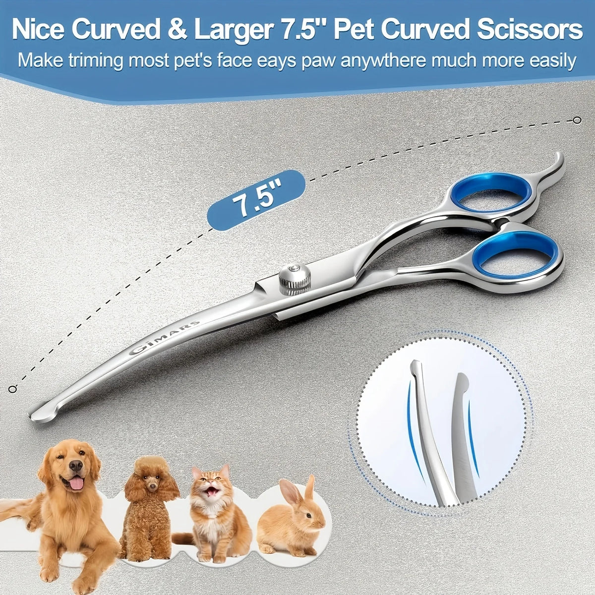Kit de Ciseaux de Toilettage Sécurisé pour Chien et Chat