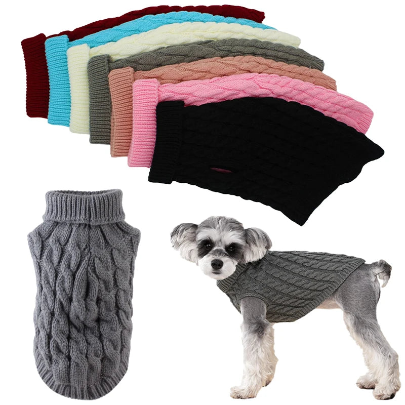Pull Torsadé Chaud pour Petit Chien