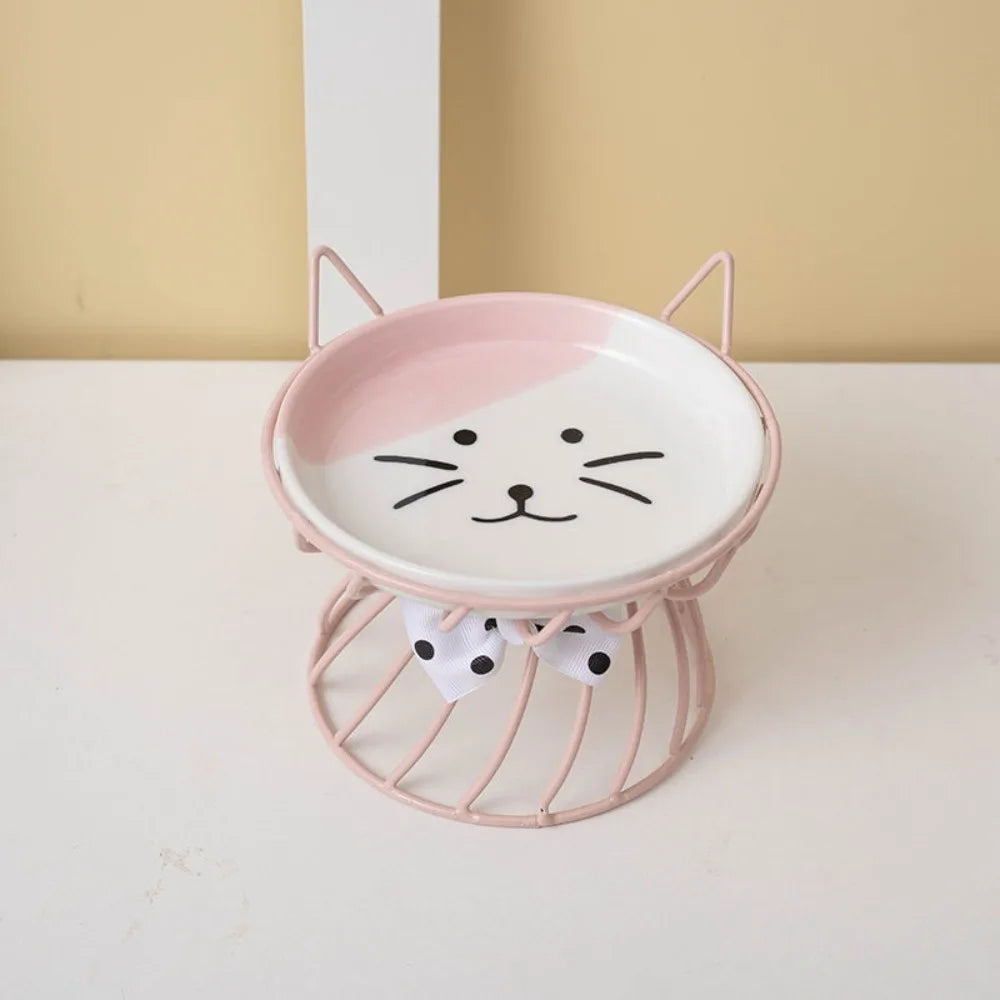 Gamelle Céramique Surélevée Antidérapante pour Chat et Chien