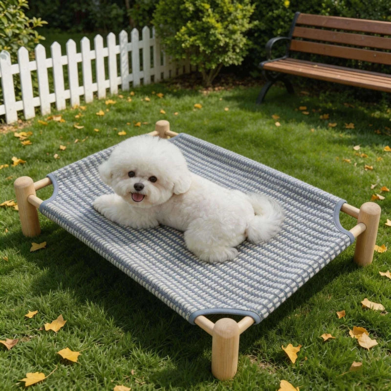 Lit Surélevé Cadre en Bois pour Chien