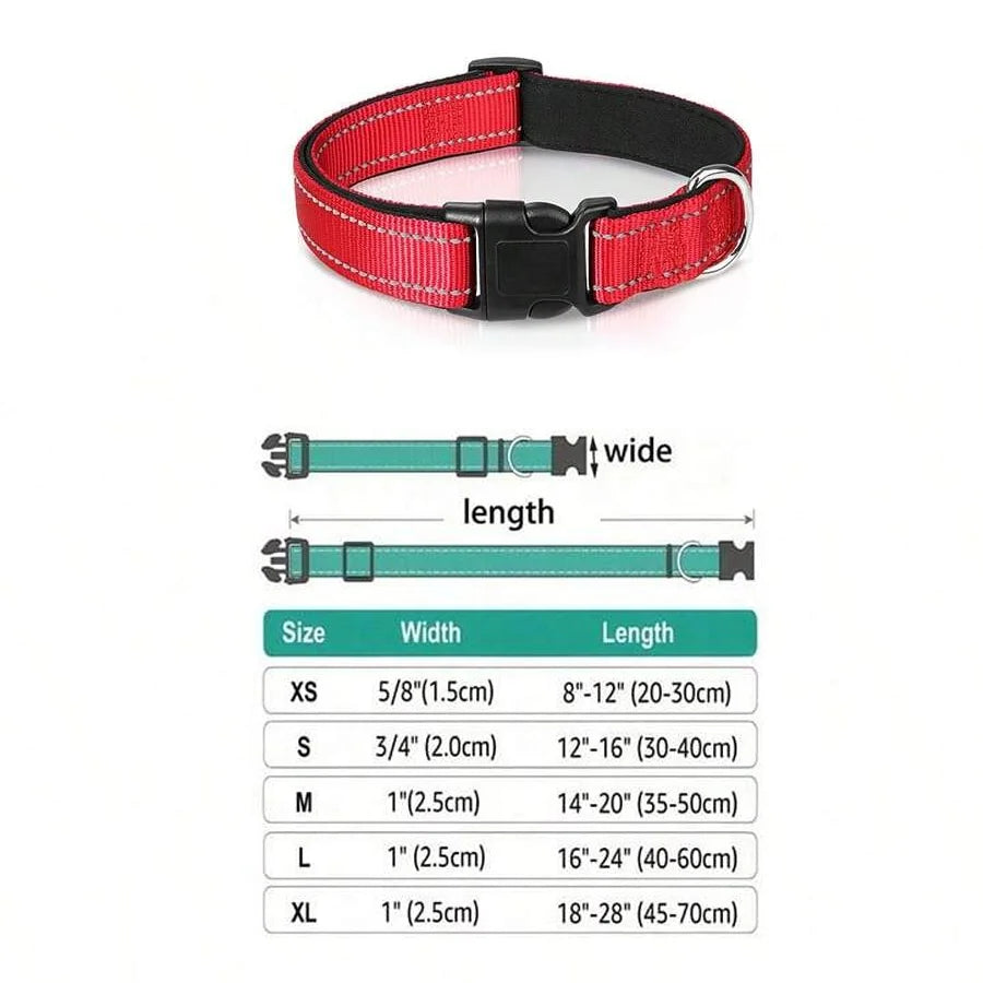 Collier Réfléchissant Rembourré pour Chien