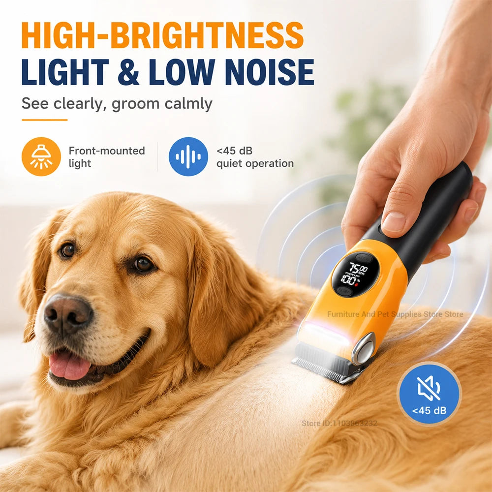Tondeuse Électrique pour Chien - Toilettage Silencieux