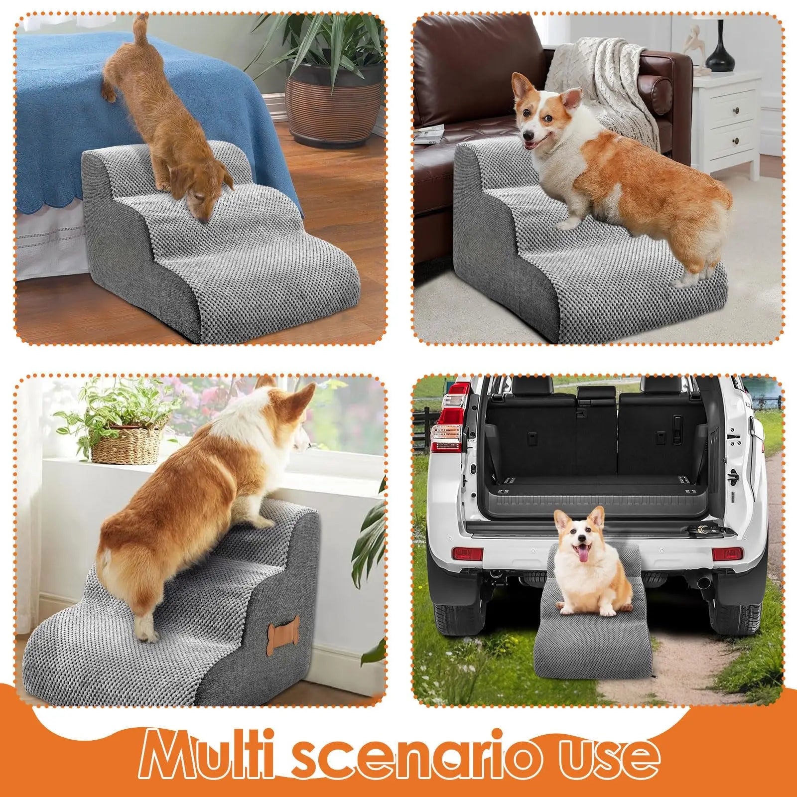 Escalier pour Chien avec Poignée - Protection des Articulations