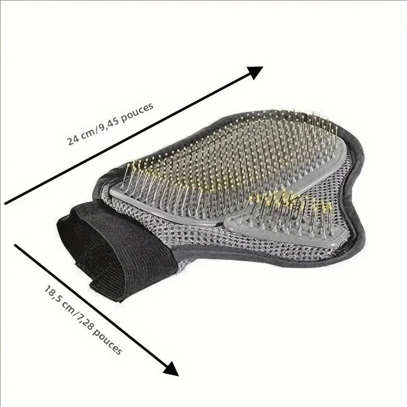 Gant de Toilettage Doux Anti-Poils pour Chien et Chat