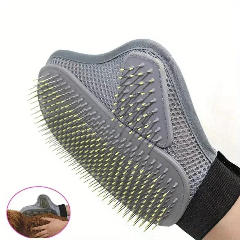 Gant de Toilettage Doux Anti-Poils pour Chien et Chat