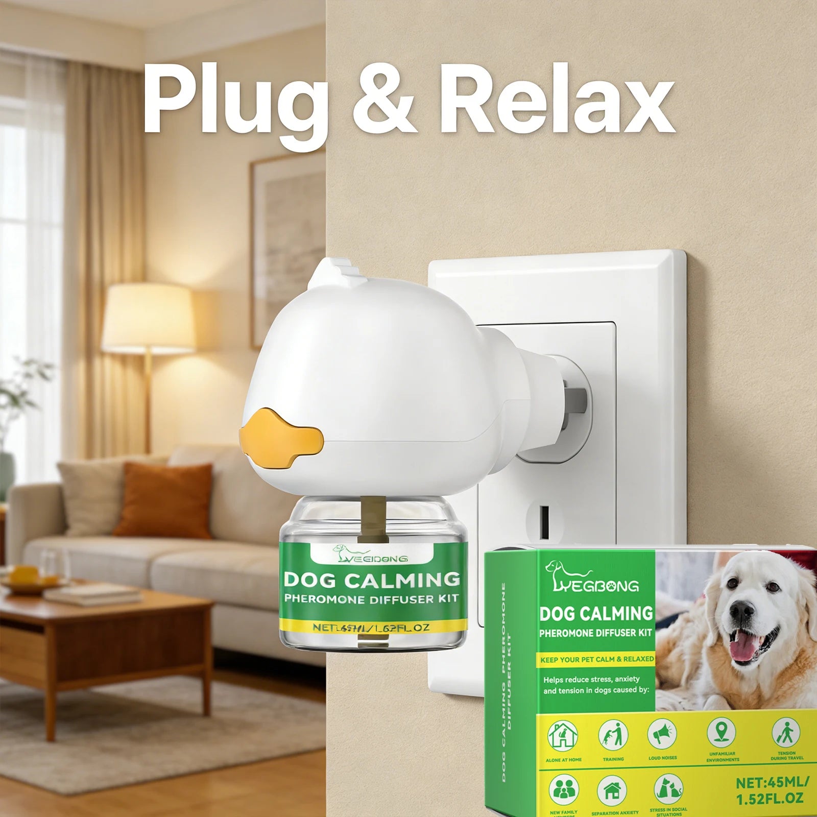 Kit Diffuseur Apaisant pour Chien - Anti-Stress
