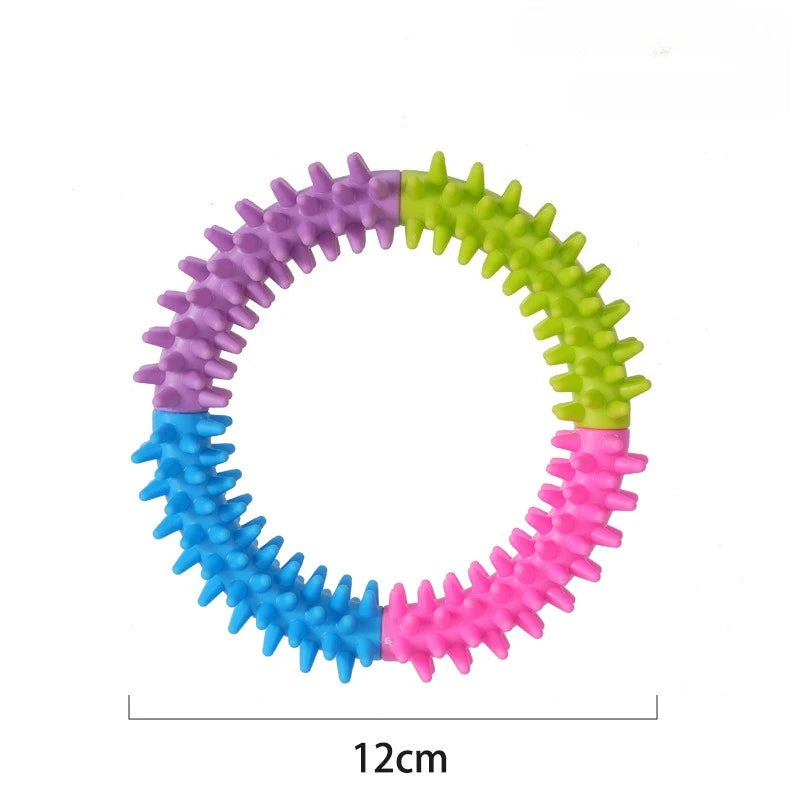 Jouet Frisbee Anneau à Picots Nettoyage Dentaire pour Chien