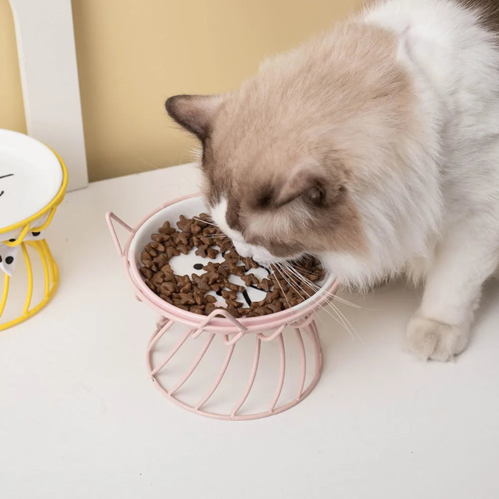 Gamelle Céramique Surélevée Antidérapante pour Chat et Chien