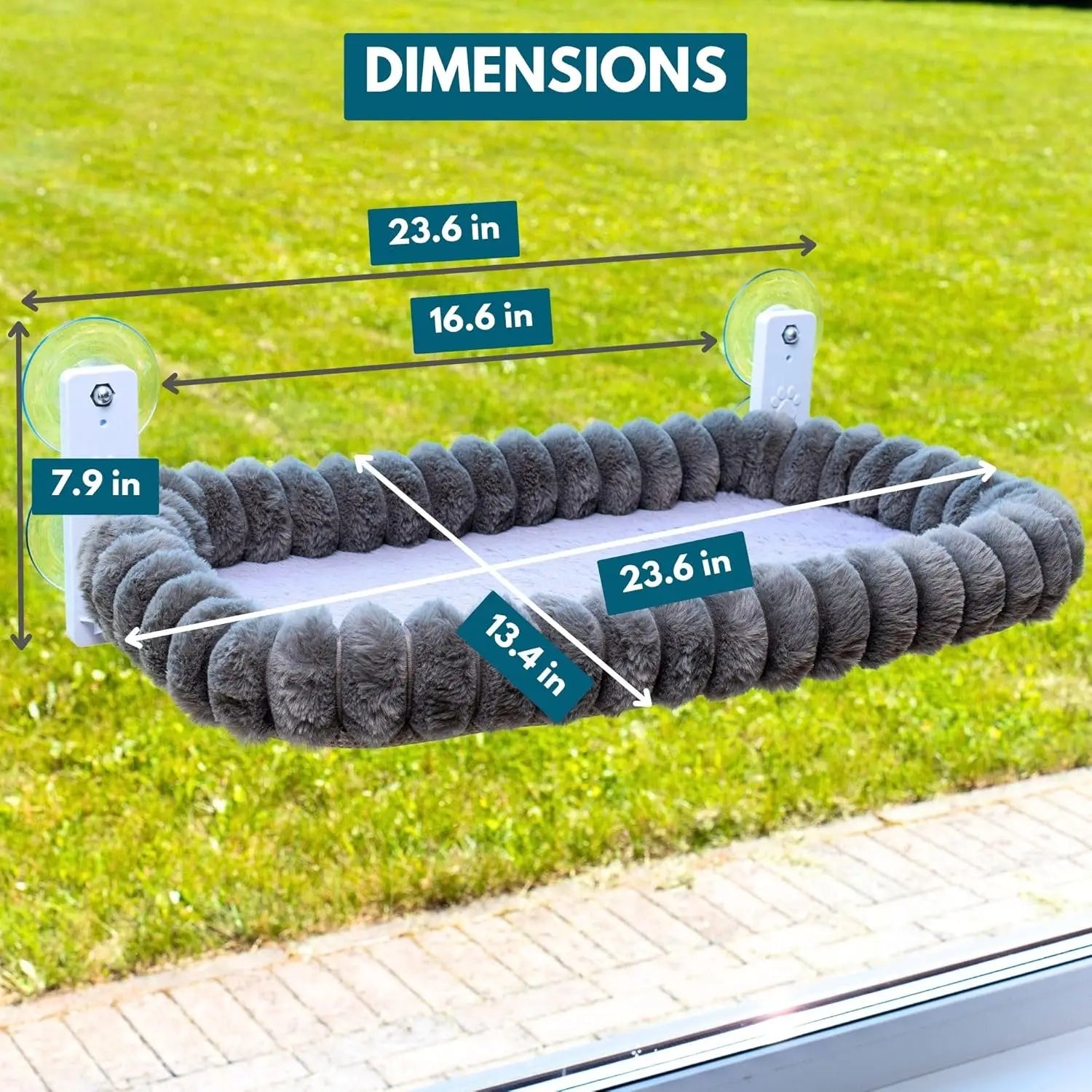 Hamac de Fenêtre Hiver pour Chat - Suspendu par Ventouse