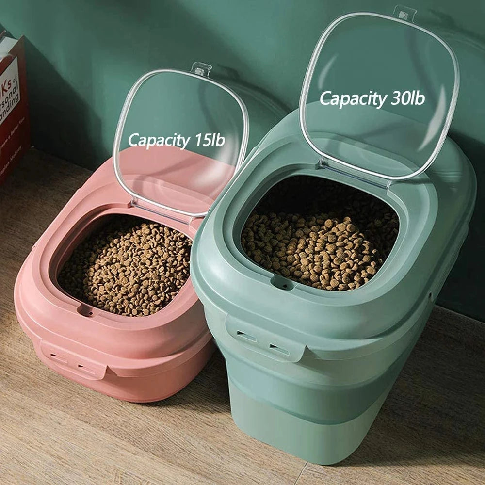 Contenant Pliable de Rangement pour Croquettes - Grande Capacité