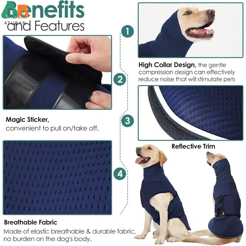 Gilet Anti-Anxiété pour Chien - Effet Enveloppant Thundershirt