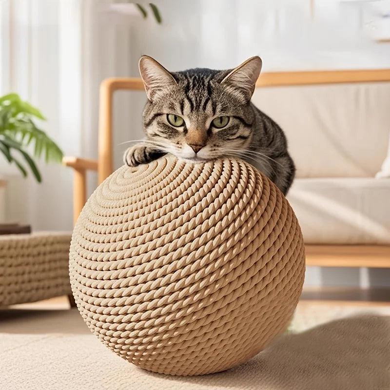 Grande Balle en Sisal pour Chat - Griffoir Interactif