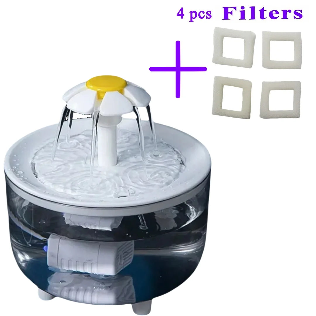 Fontaine à Eau pour Chat - 4 Filtres, 1,2L