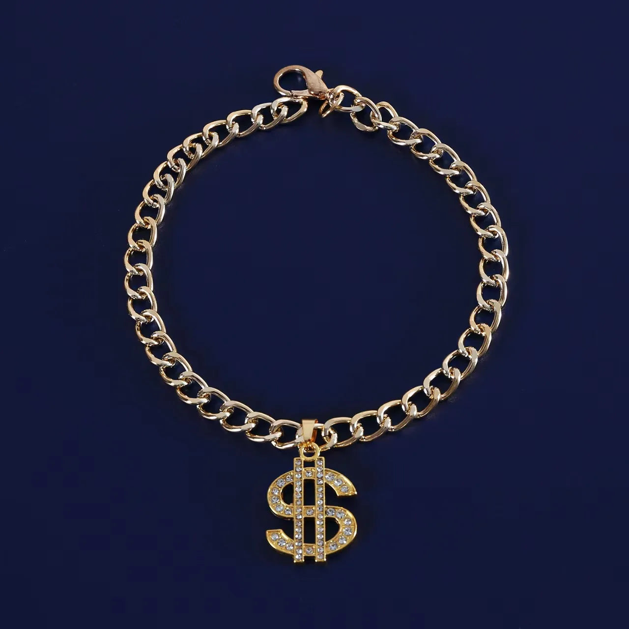 Collier Fantaisie Strass Doré pour Chien et Chat - Réglable