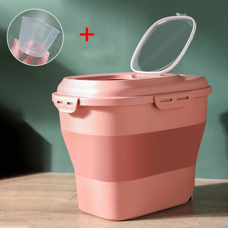 Contenant Pliable de Rangement pour Croquettes - Grande Capacité