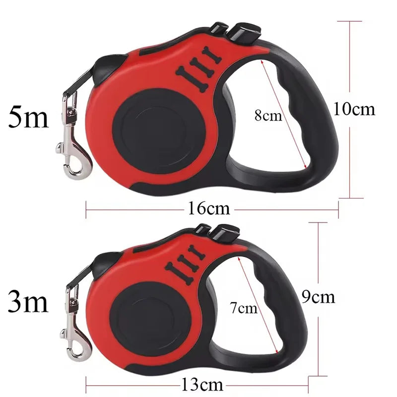 Laisse Rétractable en Nylon Tressé pour Chien