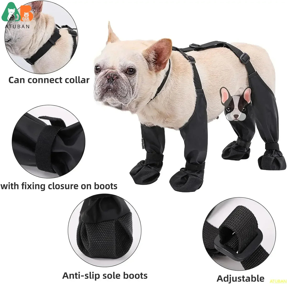 Chaussures Antidérapantes Imperméables pour Chien