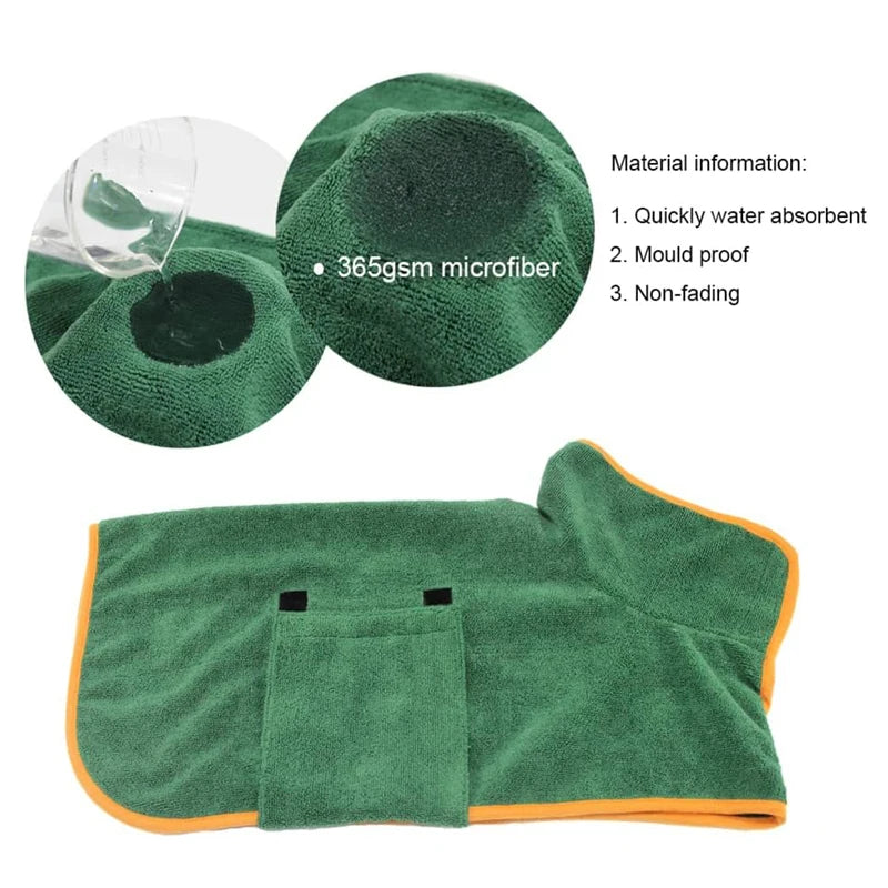 Peignoir Absorbant pour Chien - Séchage Rapide