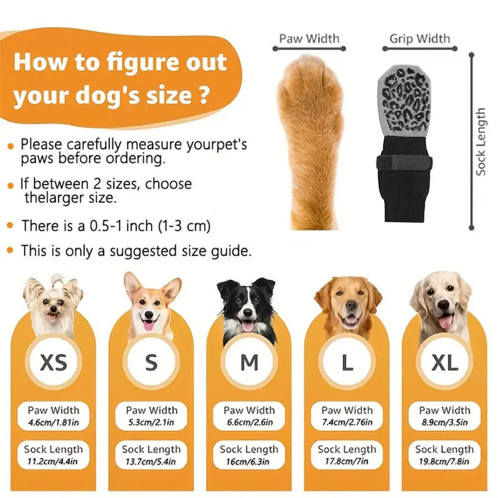 Chaussons Protecteurs pour Pattes de Chien - Lot de 4