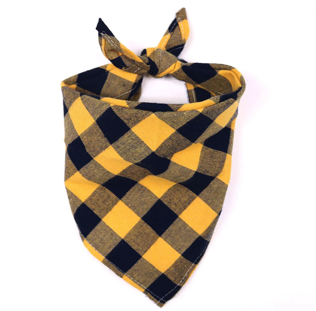 Bandana à Carreaux avec Nœud pour Chien