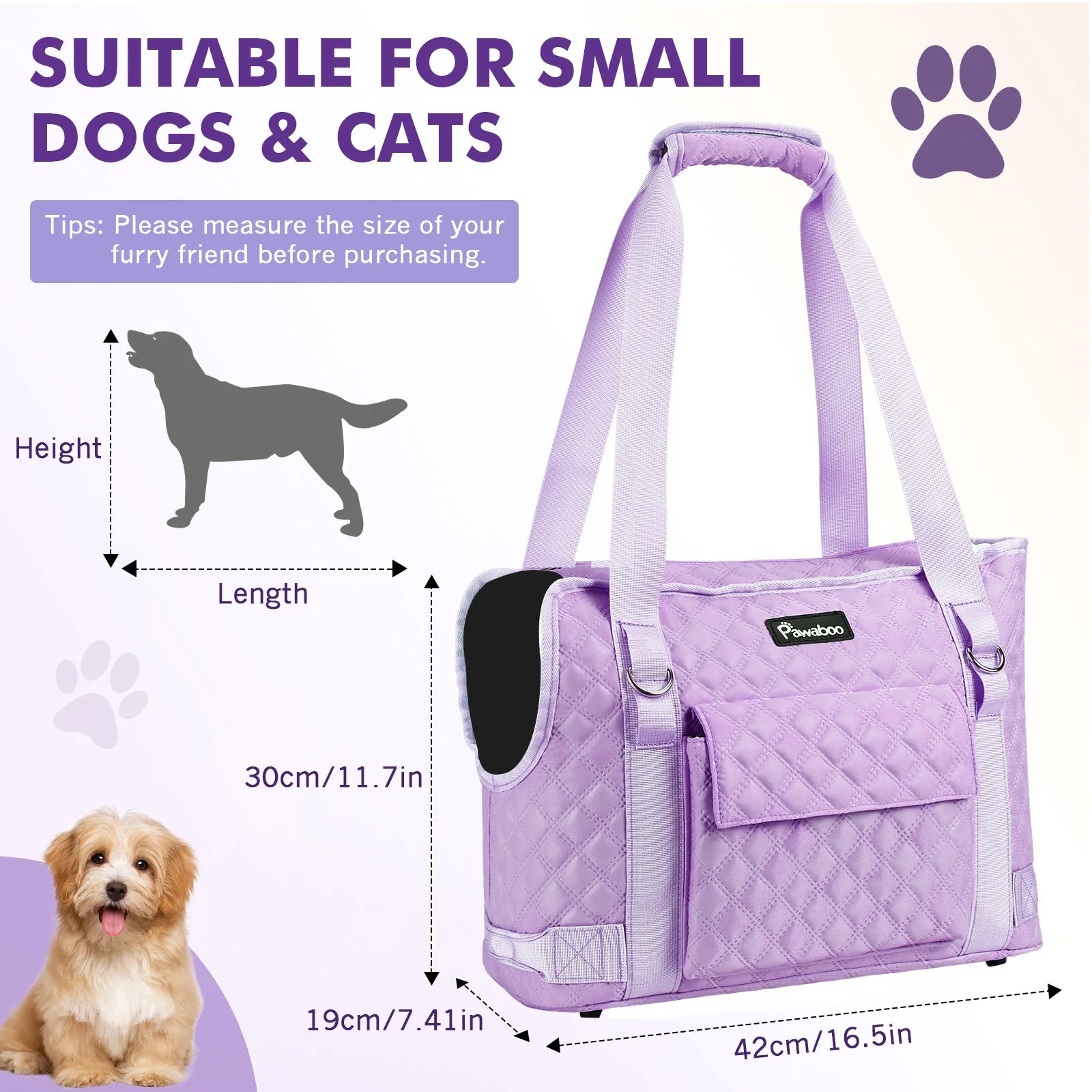 Sac Pochette de Transport Léger pour Petit Chien