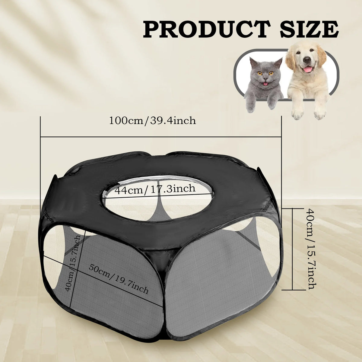 Enclos Extérieur Pliable avec Housse