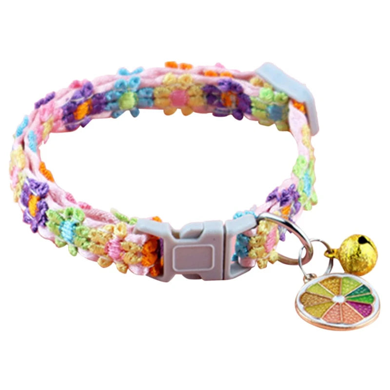 Collier avec Grelot Motif Empreintes pour Chien et Chat - Réglable