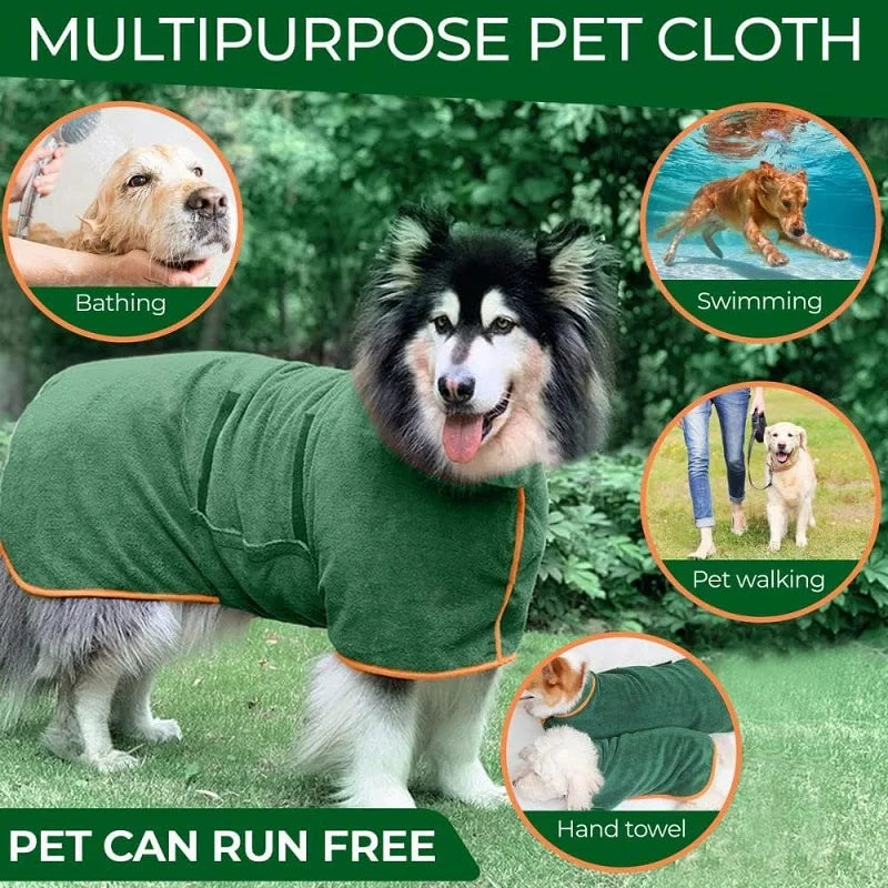 Peignoir Absorbant pour Chien - Séchage Rapide