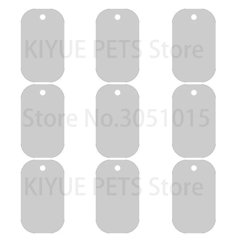 Lot de 20 Médailles d'Identification Militaires pour Chien - Gravure Personnalisée