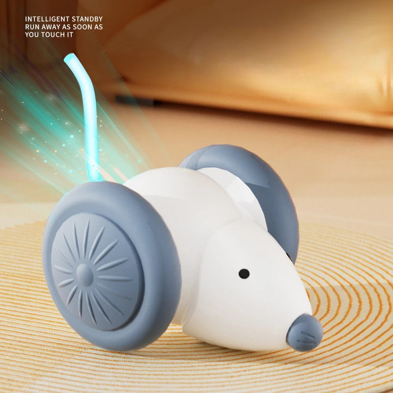 Souris Électrique Interactive pour Chat - Évitement d'Obstacles