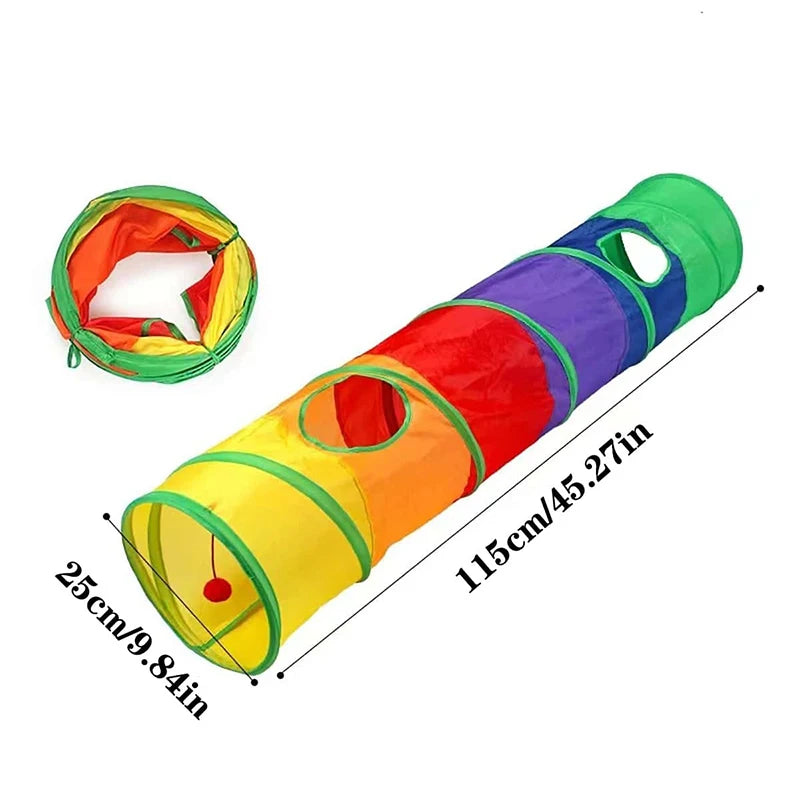Tube Tunnel Pliable d'Entraînement pour Chat