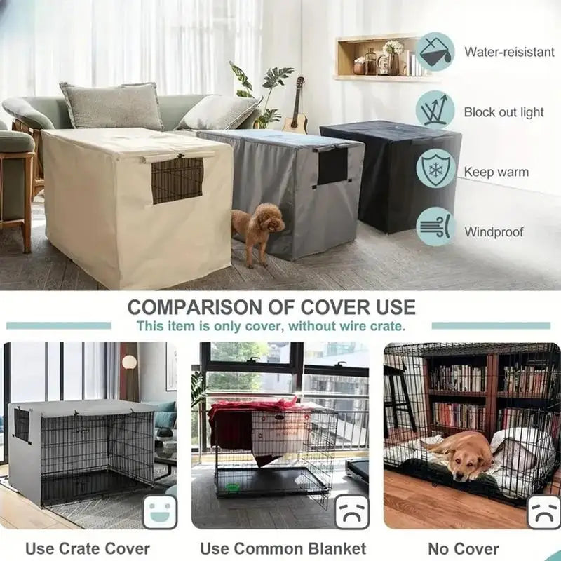 Housse Imperméable pour Cage de Transport Animaux