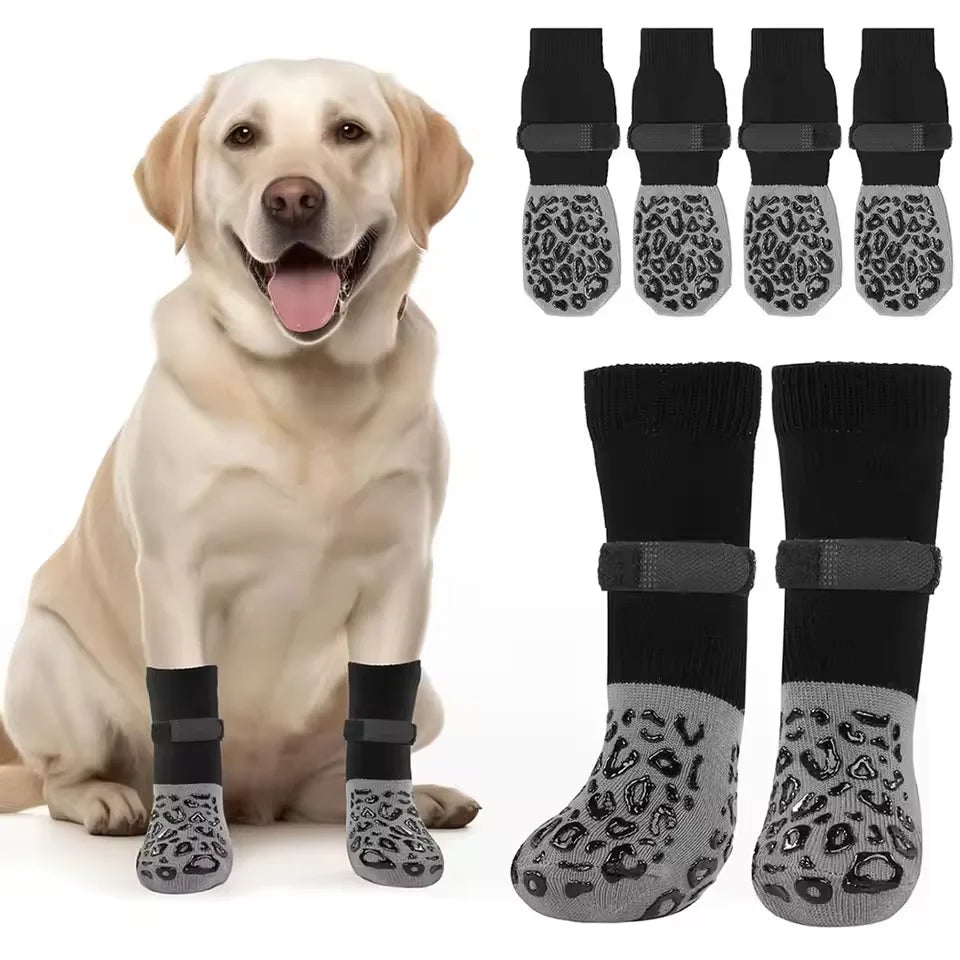 Protège-Pattes Imperméables Anti-Dérapants pour Chien - Lot de 4
