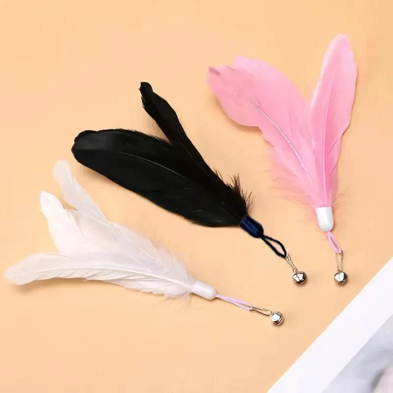 Jouet Plumes Interactif avec Ventouse pour Chat