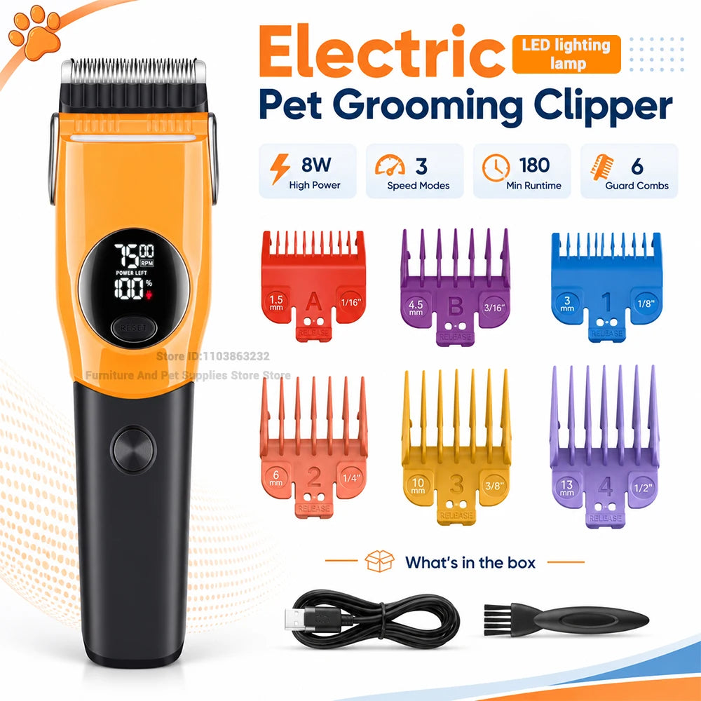 Tondeuse Électrique pour Chien - Toilettage Silencieux