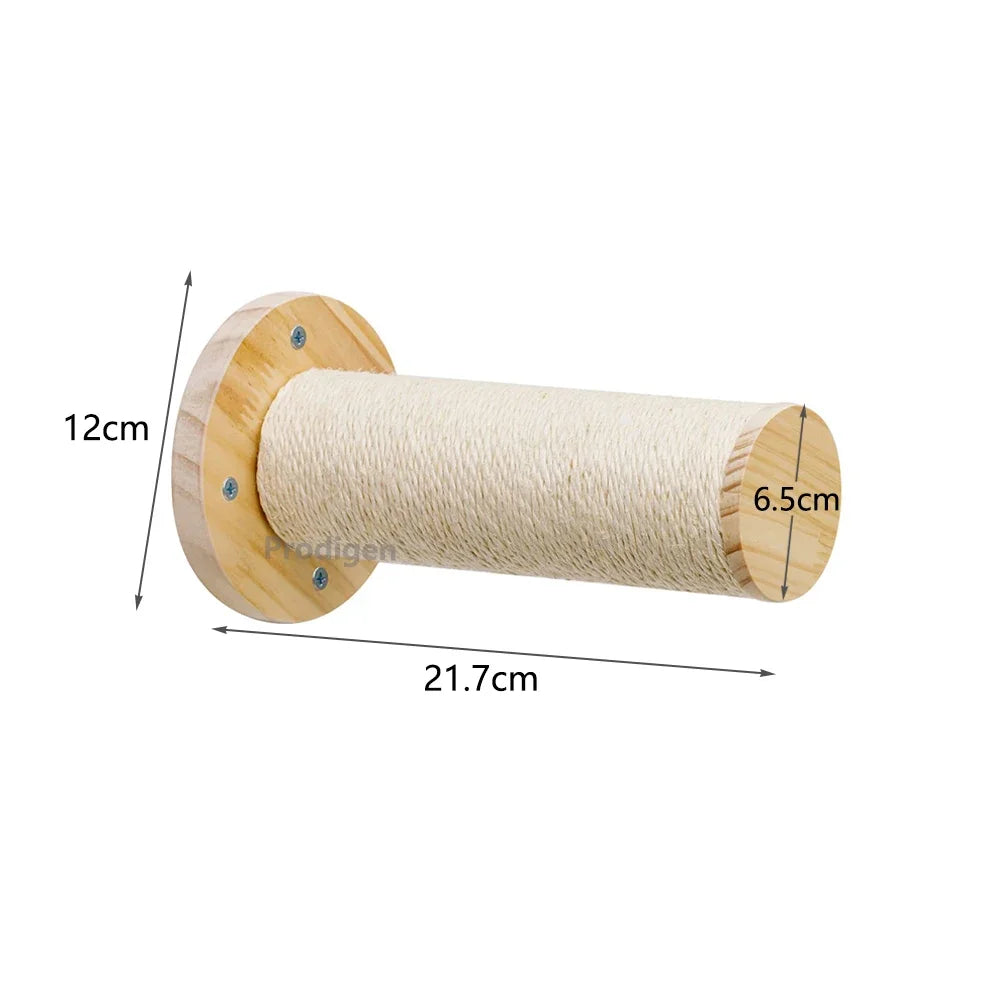 Griffoir Mural en Bois pour Chat - Arbre à Chat Multi-Fonctions